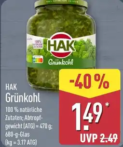 Aldi Nord HAK Grünkohl Angebot