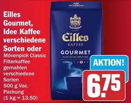 HIT Eilles Gourmet, Idee Kaffee oder Mövenpick Classic Filterkaffee Angebot
