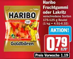 HIT Haribo Fruchtgummi oder Lakritz Angebot