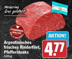 HIT Argentinisches frisches Rinderfilet, Pfeffersteaks Angebot