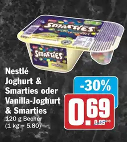 HIT Nestlé Joghurt & Smarties oder Vanilla Joghurt & Smarties Angebot