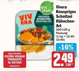 HIT Vivera Knuspriges Schnitzel Hähnchen Art Angebot