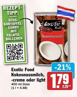 HIT Exotic Food Kokosnussmilch, creme oder light Angebot