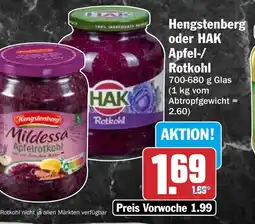 HIT Hengstenberg oder HAK Apfel/ Rotkohl Angebot