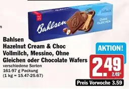 HIT Bahlsen Hazelnut Cream & Choc Vollmilch, Messino, Ohne Gleichen oder Chocolate Wafers Angebot