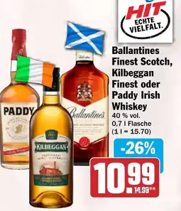 HIT Ballantines Finest Scotch, Kilbeggan Finest oder Paddy Irish Whiskey Angebot