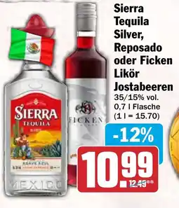 HIT Sierra Tequila Silver, Reposado oder Ficken Likör Jostabeeren Angebot