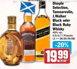 HIT Dimple Selection, Tamnavvulin, J.Walker Black oder Black Ruby Whisky Angebot