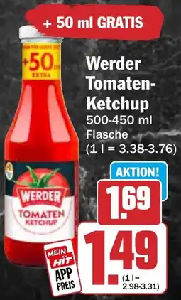 HIT Werder Tomaten Ketchup Angebot