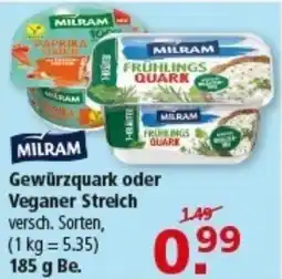 Multi Markt MILRAM Gewürzquark oder Veganer Streich Angebot