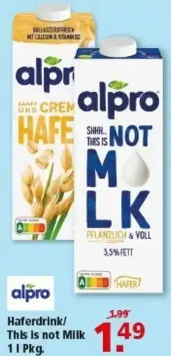 Multi Markt alpro Haferdrink/ This is not Milk Angebot