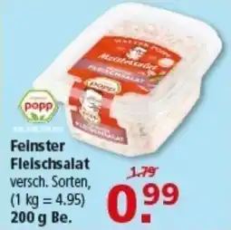 Multi Markt popp Feinster Fleischsalat Angebot