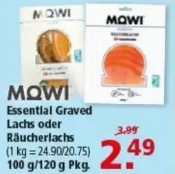 Multi Markt MOWI Essential Graved Lachs oder Räucherlachs Angebot