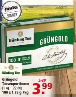 Multi Markt Bünting Tee Grüngold Tassenportionen Angebot