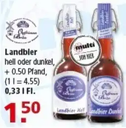 Multi Markt Landbier hell oder dunkel Angebot