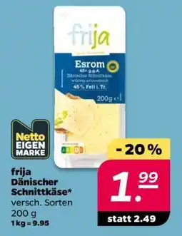 NETTO frija Dänischer Schnittkäse Angebot