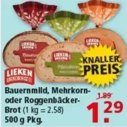 Multi Markt LIEKEN Bauernmild, Mehrkorn oder Roggenbäcker Brot Angebot