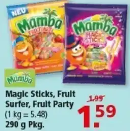 Multi Markt Mamba Magic Sticks, Fruit Surfer, Fruit Party Angebot