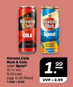 NETTO Havana Club Rum & Cola oder Spezi Angebot