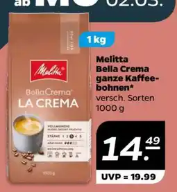 NETTO Melitta Bella Crema Ganze Kaffeebohnen Angebot