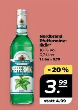 NETTO Nordbrand Pfefferminzlikör Angebot