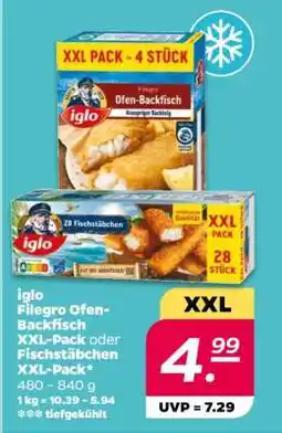 NETTO iglo Filegro Ofen-Backfisch XXL-Pack oder Fischstäbchen XXL-Pack Angebot