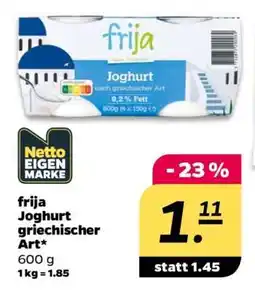 NETTO frija Joghurt griechischer Art Angebot