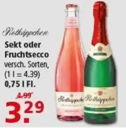 Multi Markt Rotkäppchen Sekt oder Fruchtsecco Angebot