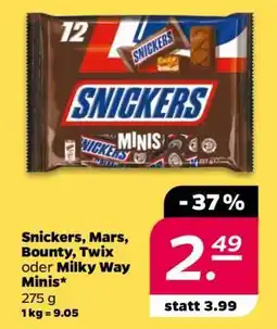 NETTO Snickers, Mars, Bounty, Twix oder Milky Way Minis Angebot