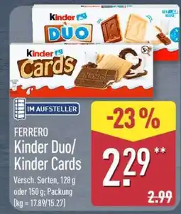 Aldi Nord Kinder Duo/Kinder Cards Angebot