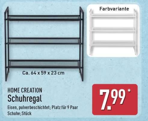 Schuhregal Angebot bei Aldi Nord