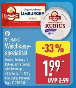 Aldi Nord ST. MANG Weichkäsespezialität Angebot