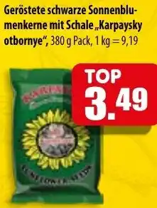 Mix Markt Geröstete schwarze Sonnenblumenkerne mit Schale ,,Karpaysky otbornye" Angebot