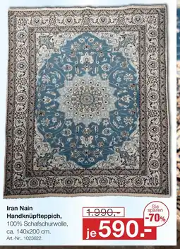 Möbel Inhofer Iran nain handknüpfteppich Angebot