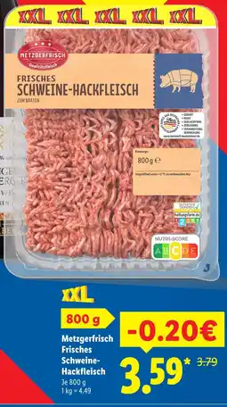 Lidl Metzgerfrisch frisches schweine-hackfleisch Angebot
