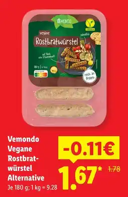 Lidl Vemondo vegane rostbratwürstel alternative Angebot