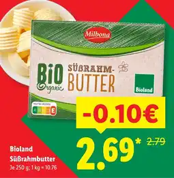 Lidl Milbona bio süßrahmbutter Angebot