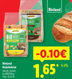 Lidl Bioland knäckebrot käse & kürbiskerne Angebot