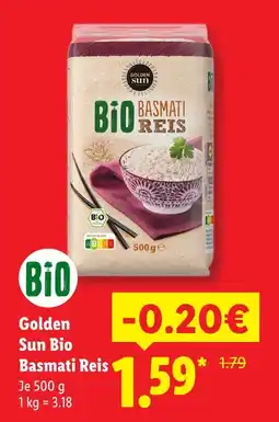 Lidl Golden sun bio basmati reis Angebot