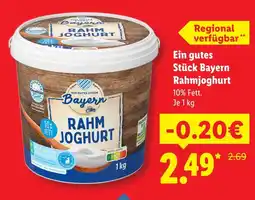 Lidl Ein gutes stück bayern rahmjoghurt Angebot