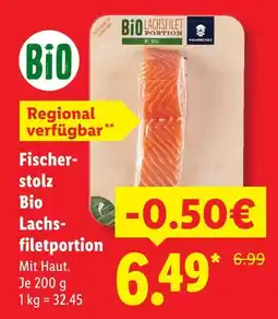 Lidl Fischerstolz bio lachsfiletportion Angebot
