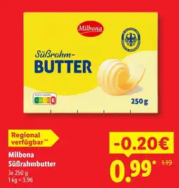 Lidl Milbona süßrahmbutter Angebot