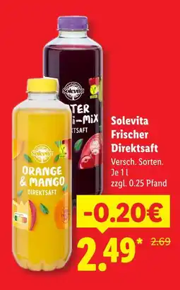 Lidl Solevita frischer direktsaft orange & mango Angebot
