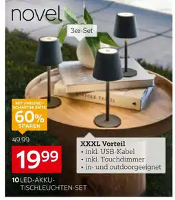 XXXLutz Novel led-akku-tischleuchten-set Angebot