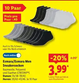 Lidl Esmara/esmara men men sneakersocken Angebot