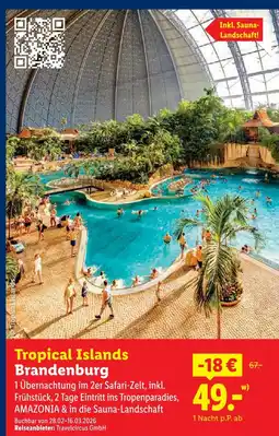 Lidl Lidl reisen tropical islands brandenburg Angebot