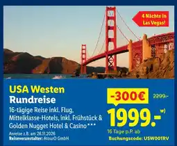 Lidl Atouro gmbh usa westen rundreise Angebot
