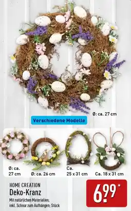 Aldi Nord HOME CREATION Deko-Kranz Angebot