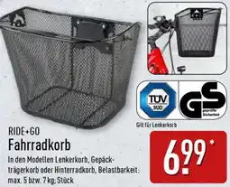 Aldi Nord RIDE+GO Fahrradkorb Angebot