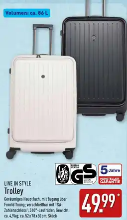 Aldi Nord LIVE IN STYLE Trolley Angebot